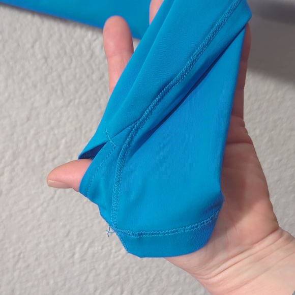 Title Nine Women's Long Sleeve Quarter Zip Sun Shirt Sunbuster Size Small Blue - Picture 4 of 5